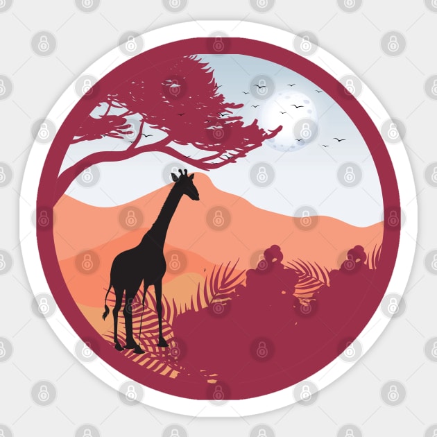 African sunset Sticker by ZiadMeras